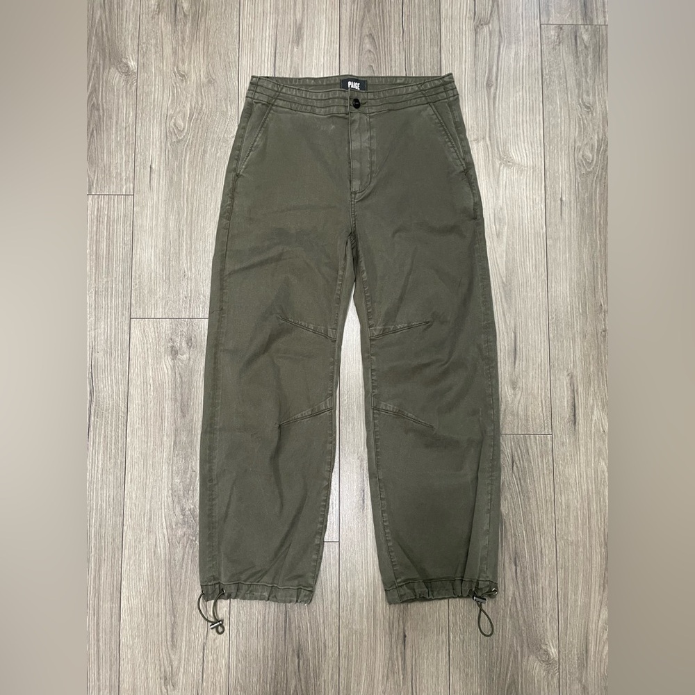New PAIGE Reid Jogger Pants Vintage Forester Green Casual‎ NWT Women’s Size 28 - Picture 2 of 13